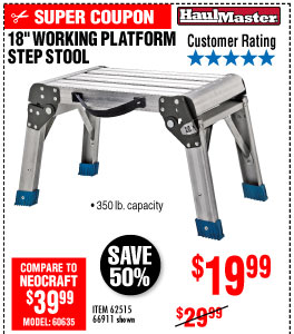 View 18 In. Working Platform Step Stool
