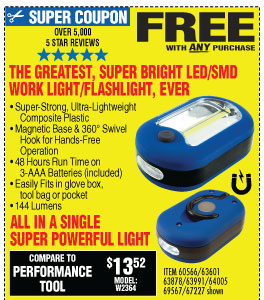 Free Flashlight with Purchase
