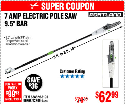  9.5 In. 7 Amp Electric Pole Saw 