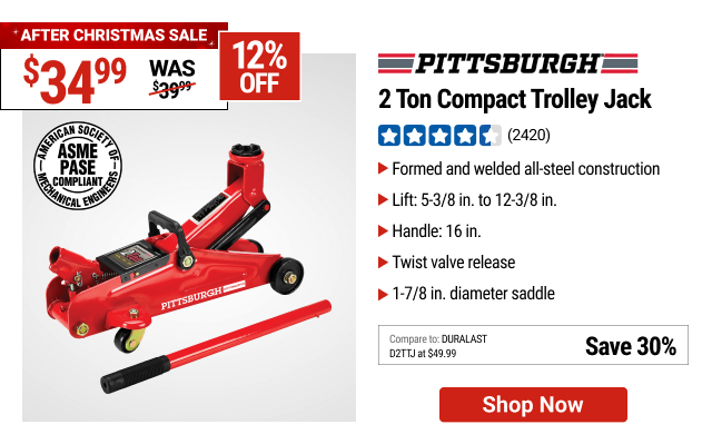 PITTSBURGH AUTOMOTIVE 2 Ton Compact Trolley Jack