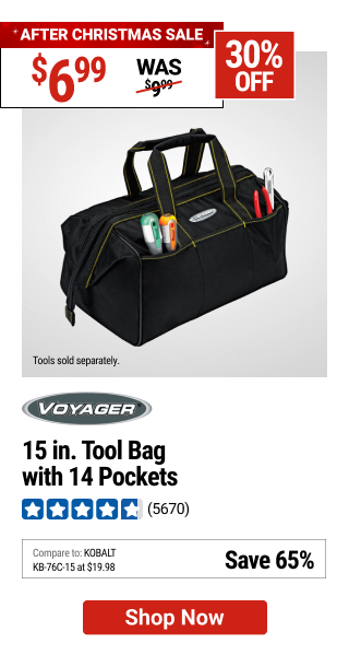 VOYAGER 15 in. Tool Bag with 14 Pockets