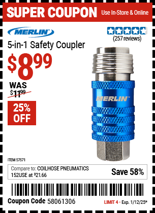 MERLIN 5-in-1 Safety Coupler