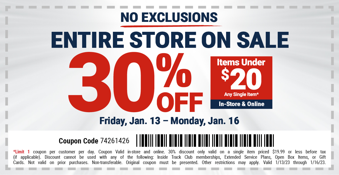See it, Buy It and Save! Up to 30 Off EVERYTHING NO EXCLUSIONS