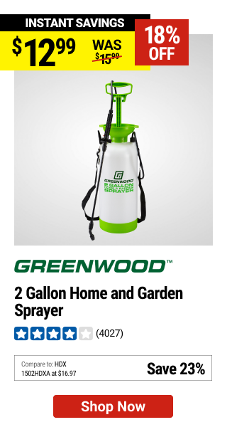 GREENWOOD 2 Gallon Home and Garden Sprayer