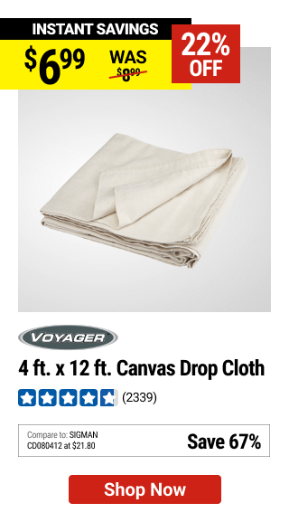 VOYAGER 4 x 12 Canvas Drop Cloth