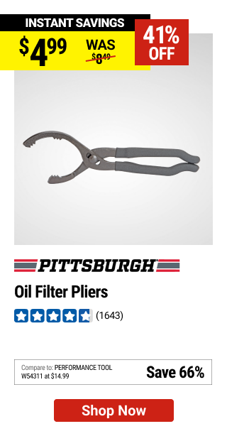 PITTSBURGH AUTOMOTIVE Oil Filter Pliers