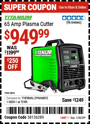 TITANIUM 65 Amp Plasma Cutter