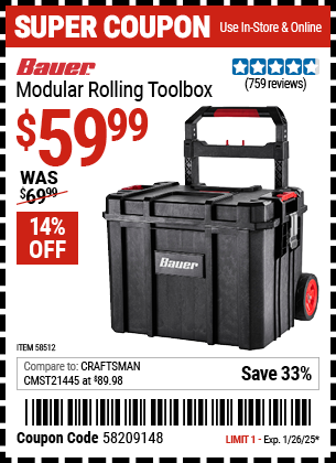 BAUER Modular Rolling Toolbox