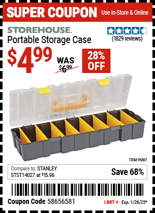 STOREHOUSE Portable Storage Case