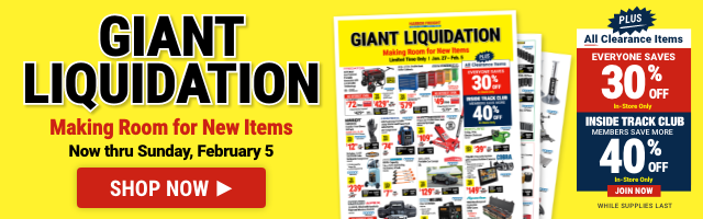 GIANT LIQUIDATION: Making Room for New Items - Now thru Sunday, February 5