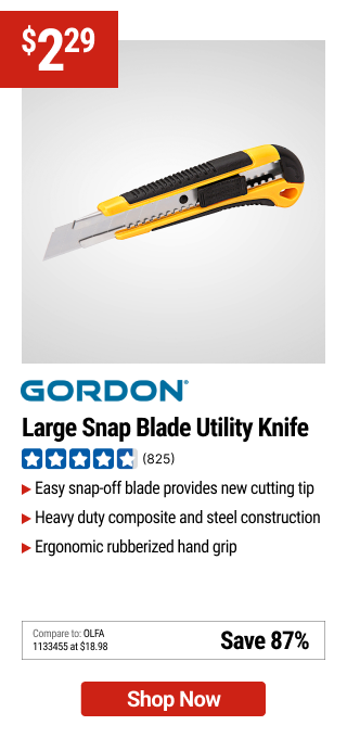 GORDON Large Snap Blade Utility Knife