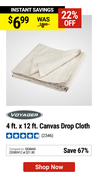 VOYAGER 4 x 12 Canvas Drop Cloth