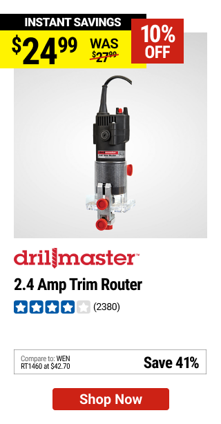 DRILL MASTER 2.4 Amp Trim Router