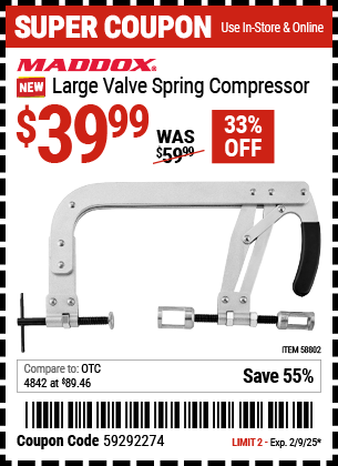 MADDOX Large Valve Spring Compressor