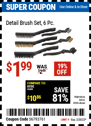 Detail Brush Set 6 Pc