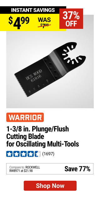 WARRIOR 1-3/8 in. Plunge/Flush Cutting Blade for Oscillating Multi-Tools