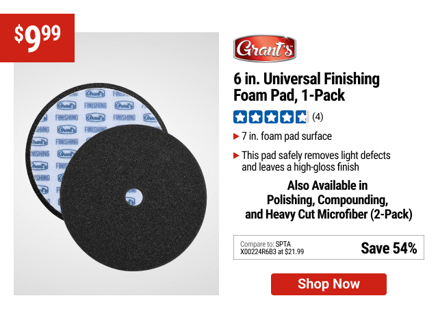 GRANT'S 6 in. Universal Foam Pad, 1-Pack