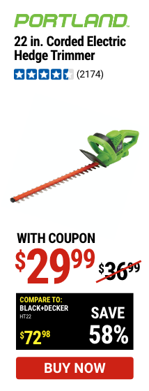 Portland 22 in. Corded Electric Hedge Trimmer