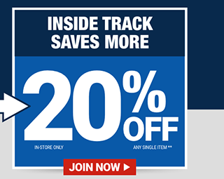 Inside Track Saves More - 30% off All Items $20 and Under