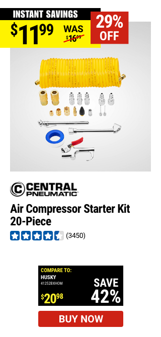 CENTRAL PNEUMATIC: Air Compressor Starter Kit, 20 Piece