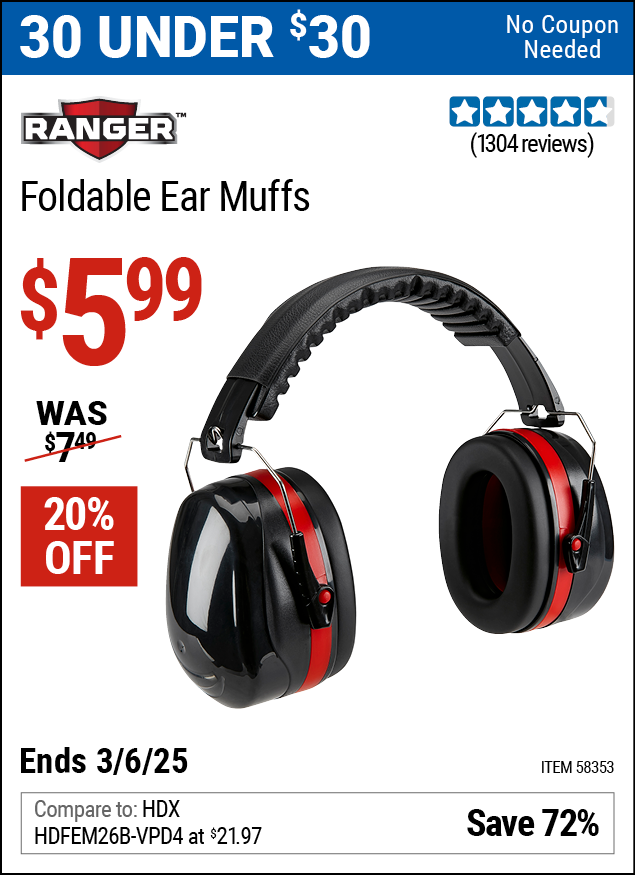 RANGER Foldable Ear Muffs