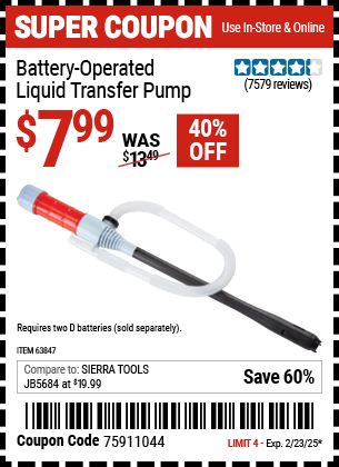 Battery-Operated Liquid Transfer Pump