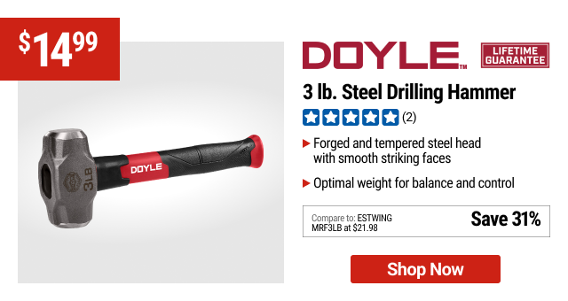 DOYLE 3 lb. Steel Drilling Hammer