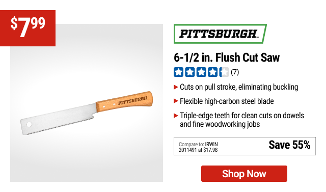 PITTSBURGH 6-1/2 in. Flush Cut Saw