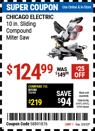 10IN SLIDING MITER SAW