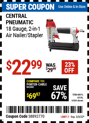 2-IN-1 18 GA. NAILER/STAPLER