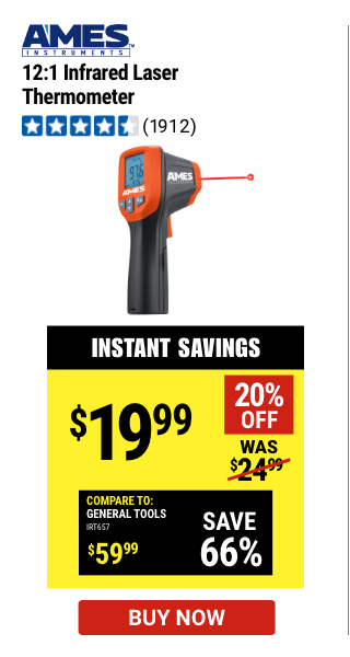 AMES INSTRUMENTS: 12:1 Infrared Laser Thermometer