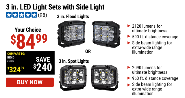 3 in. LED Light Sets with Side Light