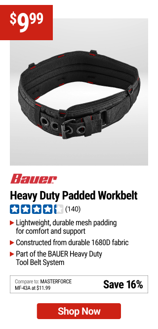 BAUER Heavy Duty Padded Workbelt