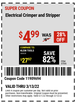 Quinn: Electrical Crimper and Stripper - Coupon