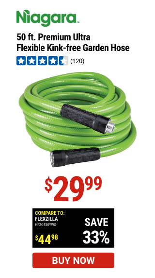 Niagara: 50 ft. Premium Ultra Flexible Kink Free Garden Hose