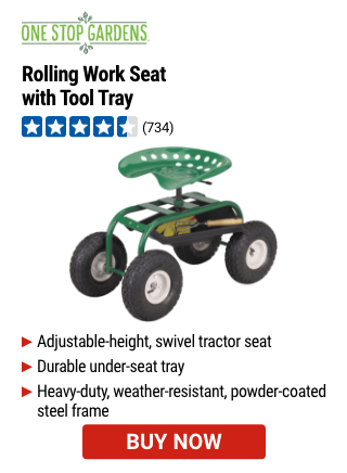 One Stop Gardens: Rolling Work Seat with Tool Tray