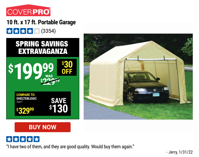 10FT X 17FT PORTABLE GARAGE