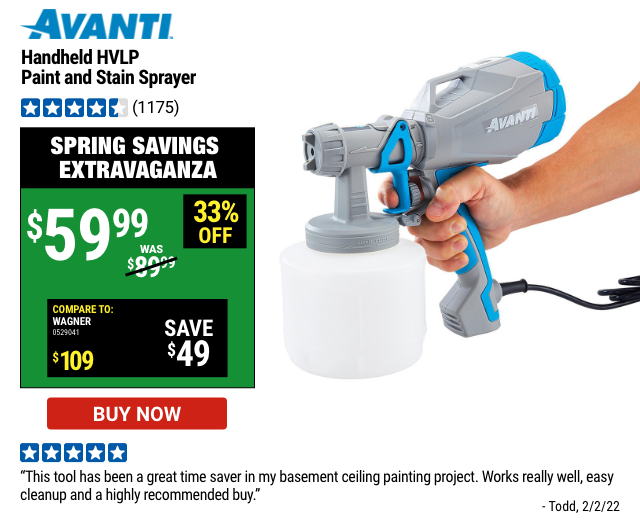 AVANTI HVLP HAND HELD SPRAY GUN