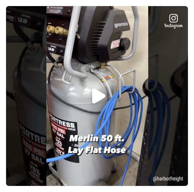 MERLIN: 3/8 in. x 50 ft. Lay-Flat Air Hose - video