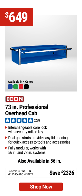 ICON 73 in. Professional Overhead Cab