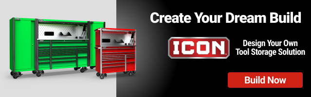 ICON Create Your Dream Build. Design You Own Tool Storage Solution. Build Now>