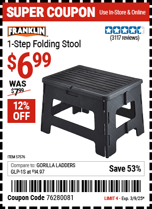 FRANKLIN One-Step Folding Stool