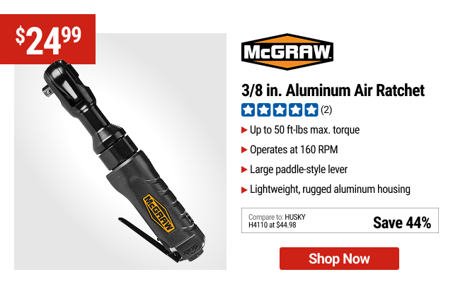 MCGRAW 3/8 in. Aluminum Air Ratchet