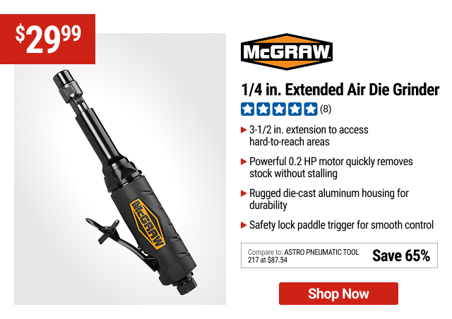 MCGRAW 1/4 in. Extended Air Die Grinder