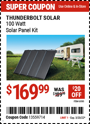 100 Watt Solar Panel Kit