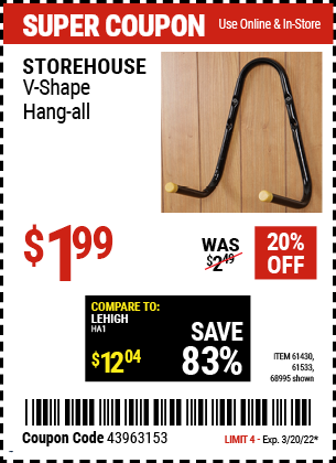 Storehouse: v-shape Hang All