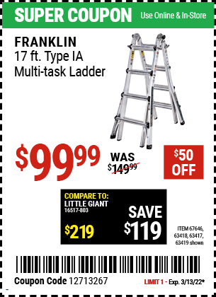 LADDER  MULTI TASK TYPEIA 17FT