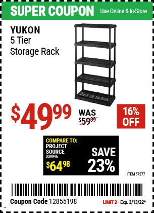 5 TIER SHELVING UNIT