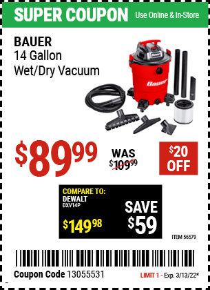 14 GALLON WET DRY VACUUM