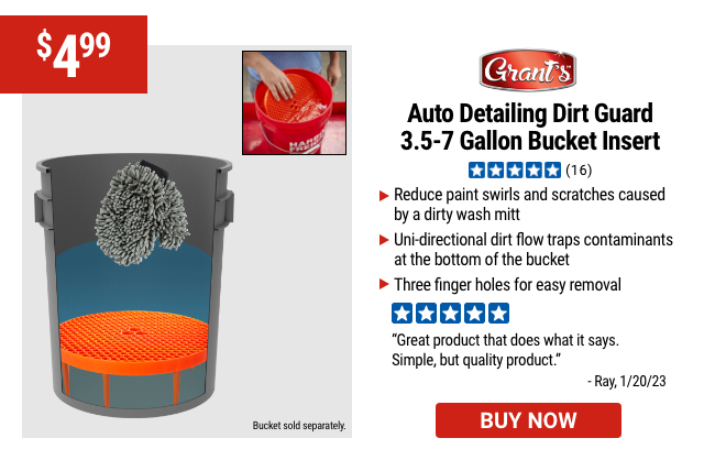 Auto Detailing Dirt Guard 3.5-7 Gallon Bucket Insert